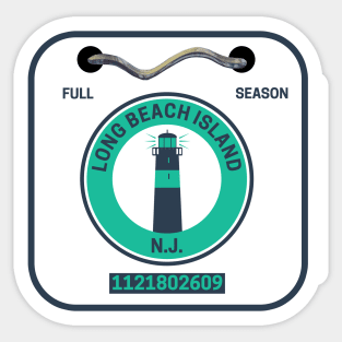 Long Beach Island New Jersey Beach Badge Sticker